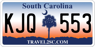 SC license plate KJQ553