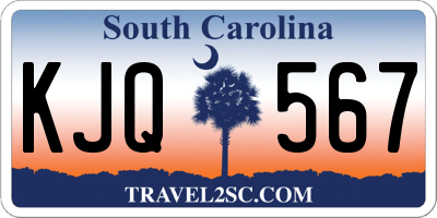 SC license plate KJQ567