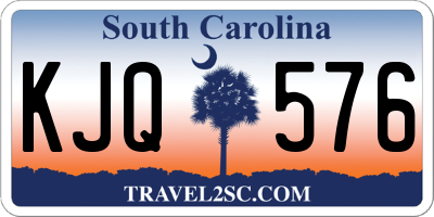 SC license plate KJQ576