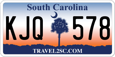 SC license plate KJQ578