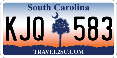 SC license plate KJQ583