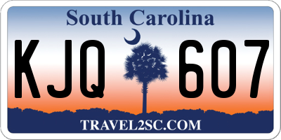 SC license plate KJQ607
