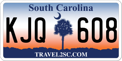 SC license plate KJQ608