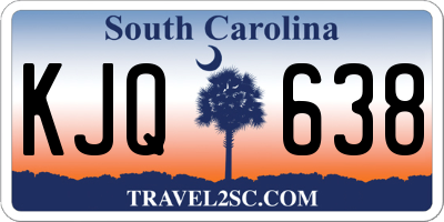 SC license plate KJQ638