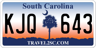 SC license plate KJQ643