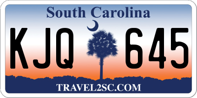 SC license plate KJQ645
