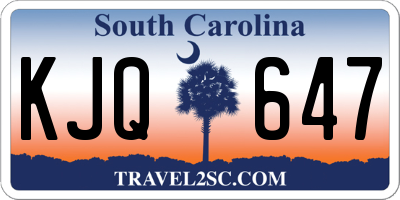 SC license plate KJQ647