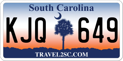SC license plate KJQ649