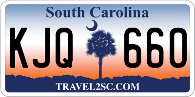 SC license plate KJQ660