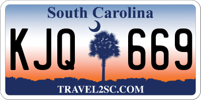 SC license plate KJQ669