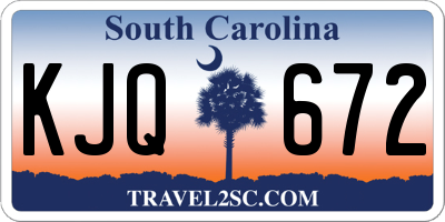 SC license plate KJQ672