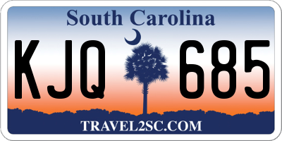 SC license plate KJQ685