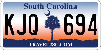 SC license plate KJQ694