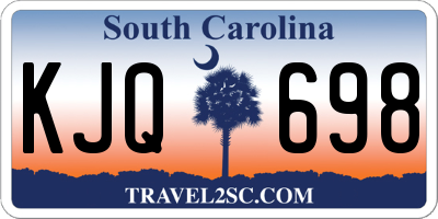 SC license plate KJQ698