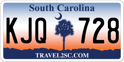 SC license plate KJQ728