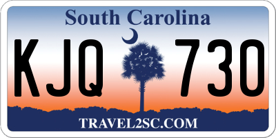 SC license plate KJQ730