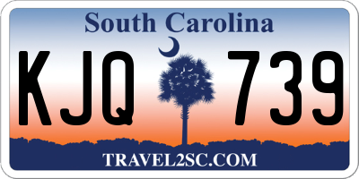 SC license plate KJQ739