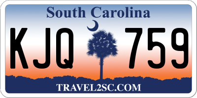 SC license plate KJQ759