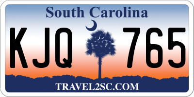 SC license plate KJQ765