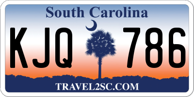 SC license plate KJQ786