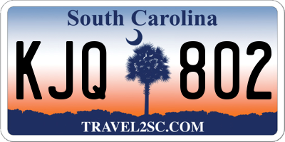 SC license plate KJQ802