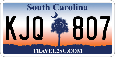 SC license plate KJQ807