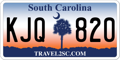 SC license plate KJQ820