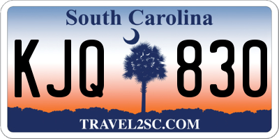 SC license plate KJQ830