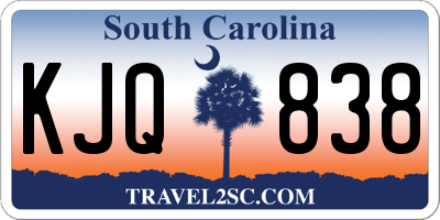 SC license plate KJQ838