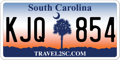 SC license plate KJQ854