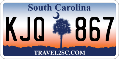 SC license plate KJQ867