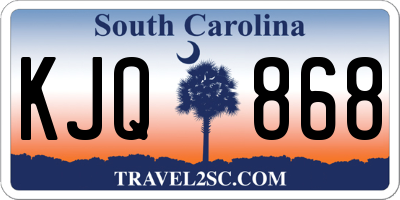 SC license plate KJQ868