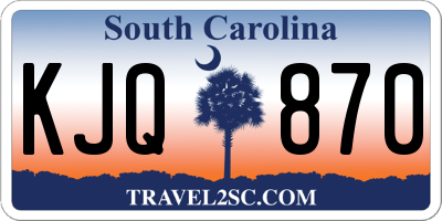 SC license plate KJQ870