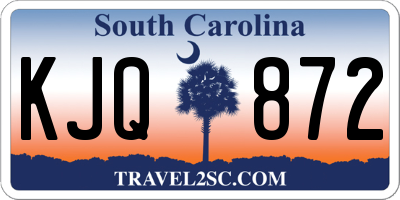 SC license plate KJQ872
