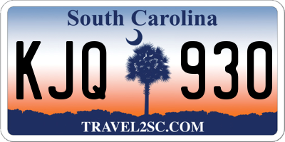 SC license plate KJQ930
