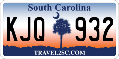 SC license plate KJQ932