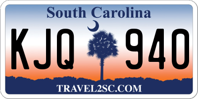 SC license plate KJQ940