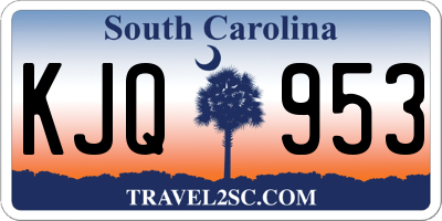 SC license plate KJQ953