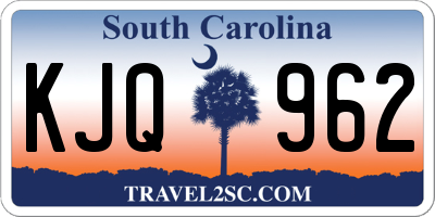 SC license plate KJQ962