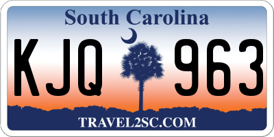 SC license plate KJQ963