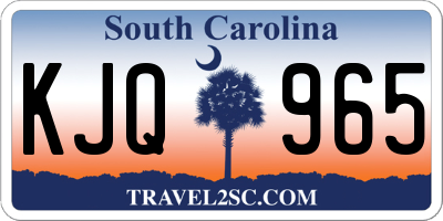 SC license plate KJQ965