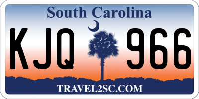 SC license plate KJQ966