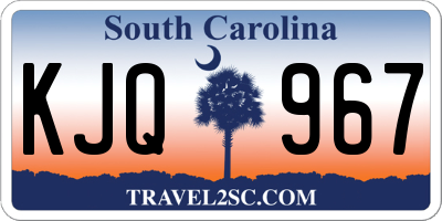 SC license plate KJQ967