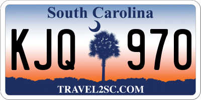 SC license plate KJQ970