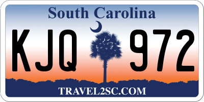 SC license plate KJQ972