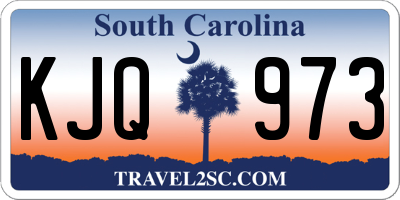 SC license plate KJQ973