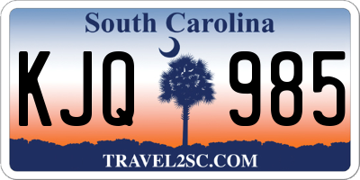 SC license plate KJQ985