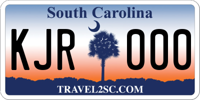 SC license plate KJR000