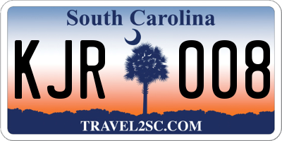 SC license plate KJR008