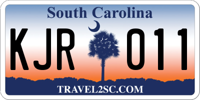 SC license plate KJR011